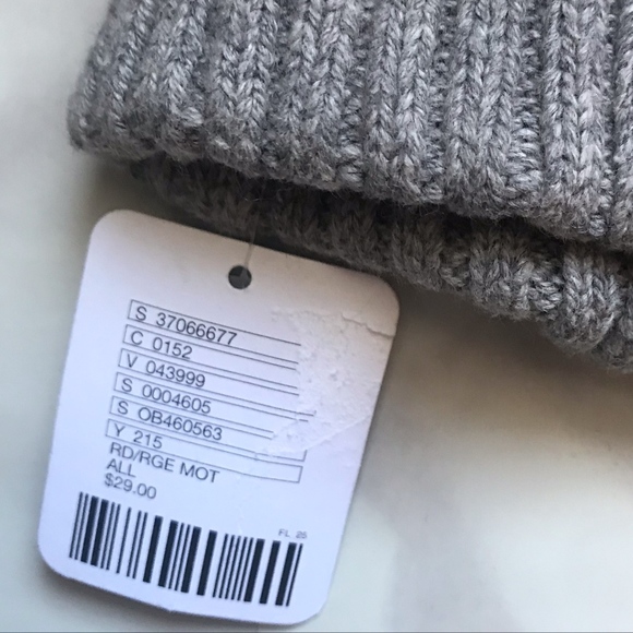 Urban Outfitters Gray Stars Pom Pom Beanie - Picture 3 of 4